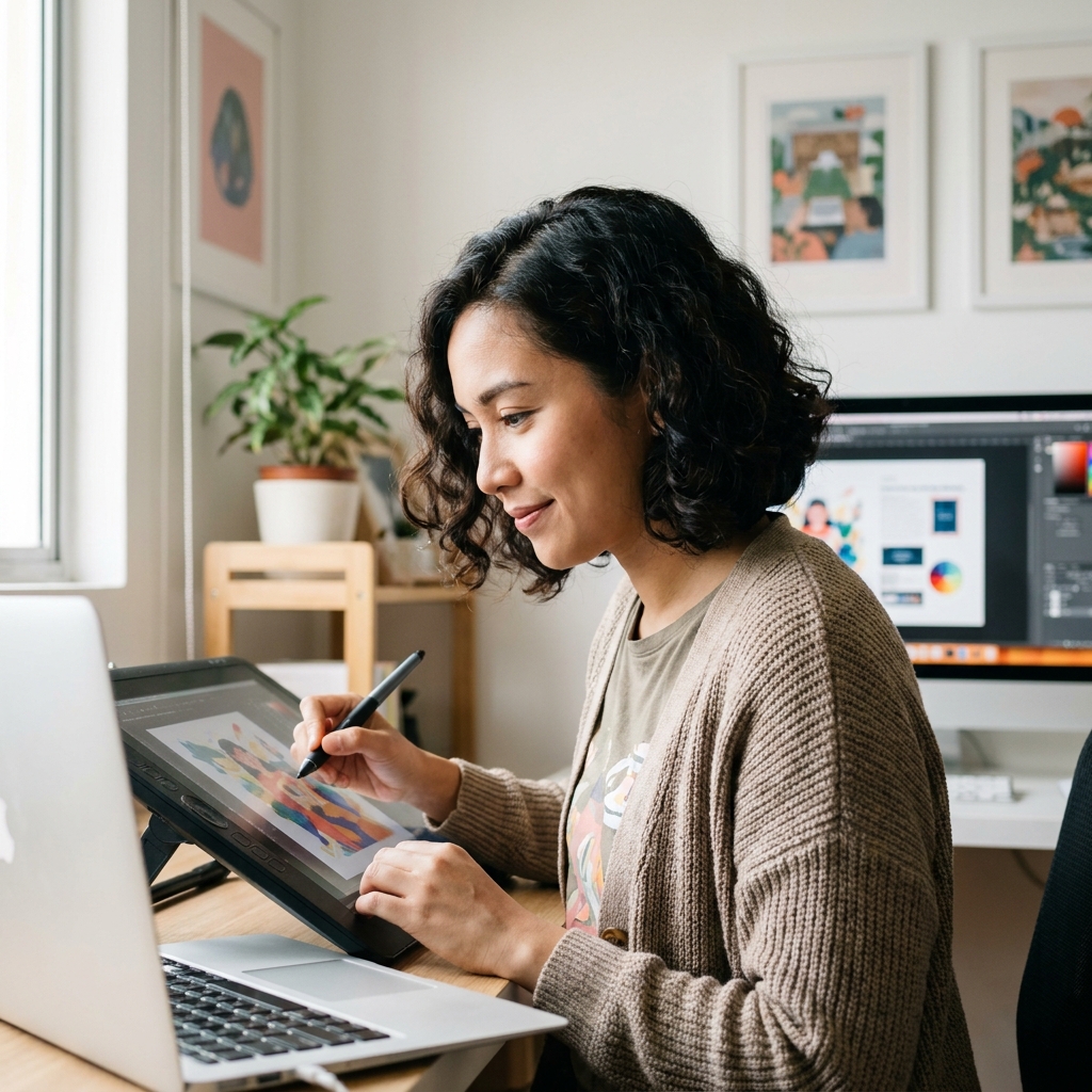 Foto profil Iman Nadia Binti Razak, Graphic Designer & Penulis Tech Kreatif di LaptopMurah