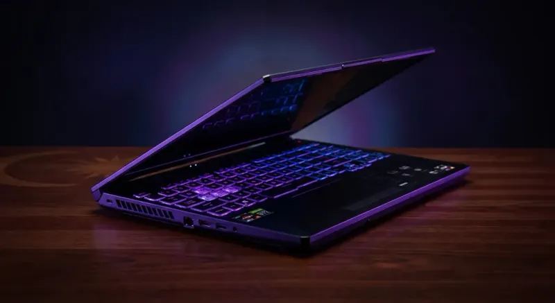 Asus Tuf Gaming A15 2026 laptop gaming dengan RTX 4060 dan layar 144Hz di meja kerja