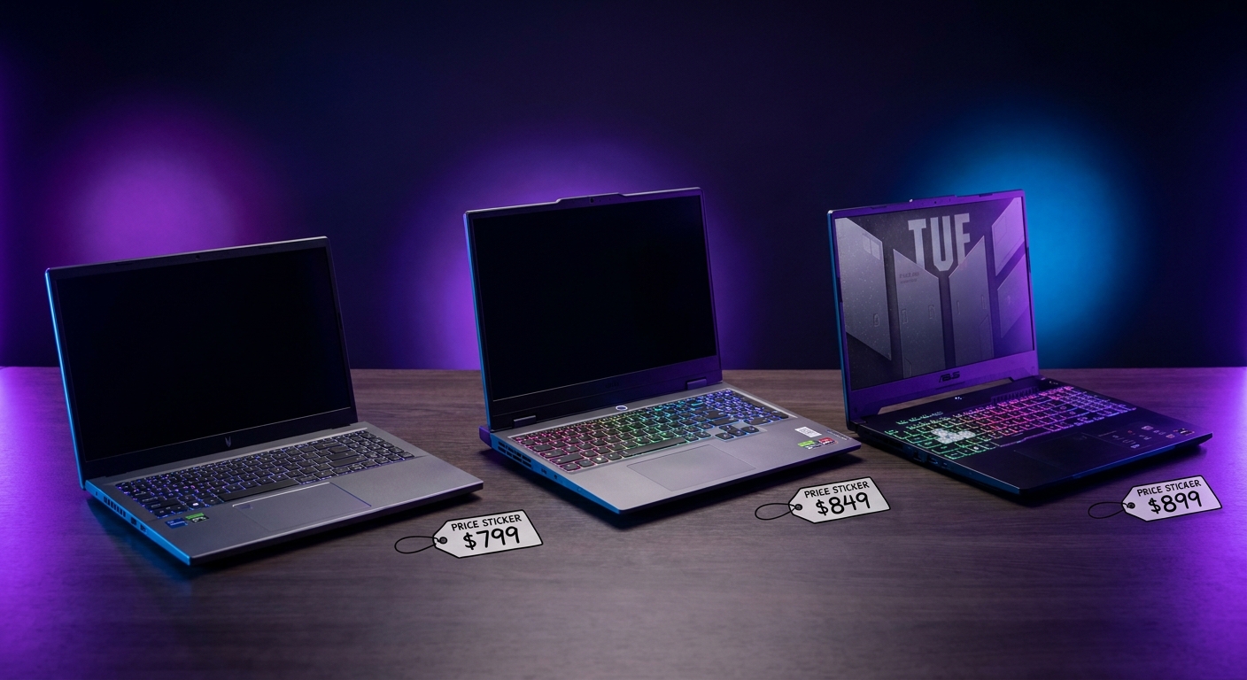 Best budget gaming laptop with gaming keyboard and mouse setup on desk
