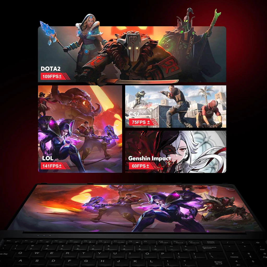 Gambar listing claim boleh main DOTA2 LOL dan Genshin Impact — pada GPU integrated Intel HD 620