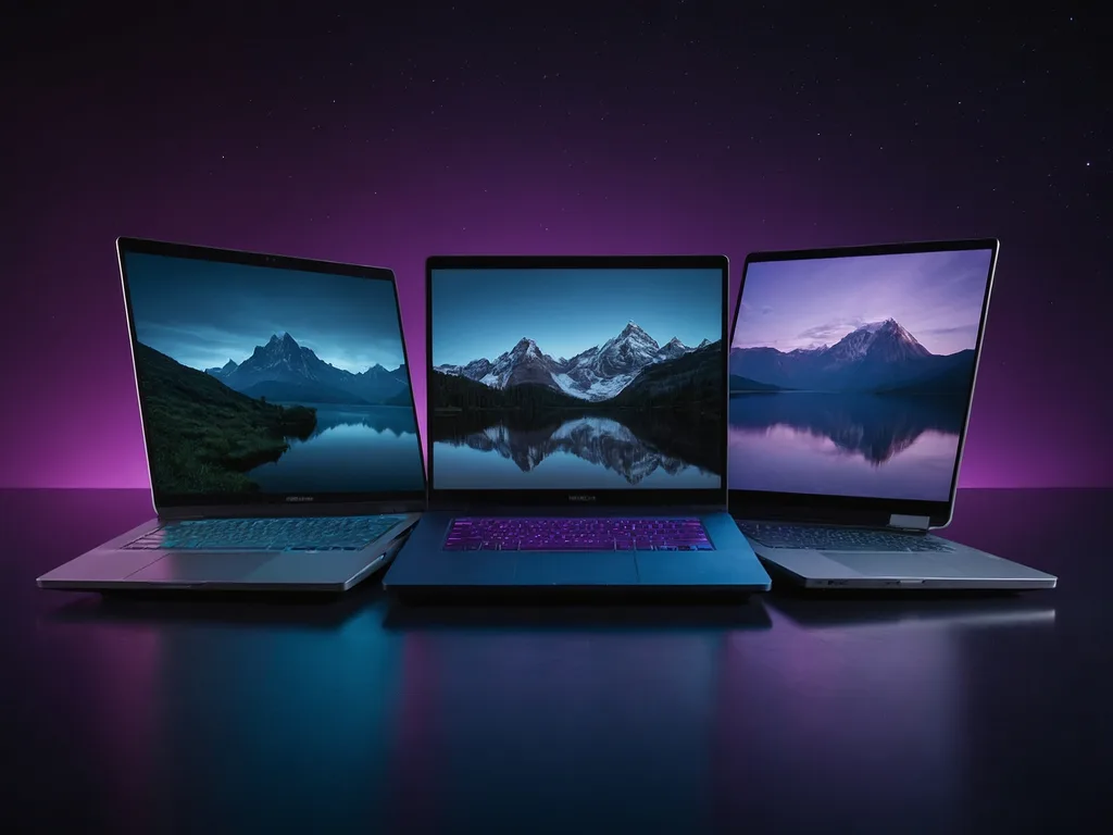 FHD vs QHD vs 4K laptop display perbandingan tiga skrin side by side