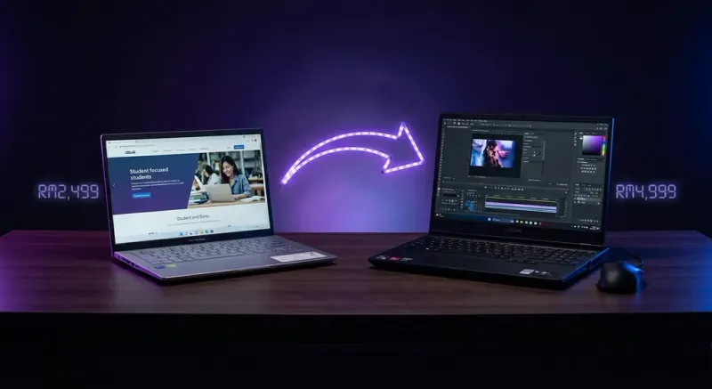 Perbandingan laptop terbaik Malaysia 2026 dengan spesifikasi dan harga