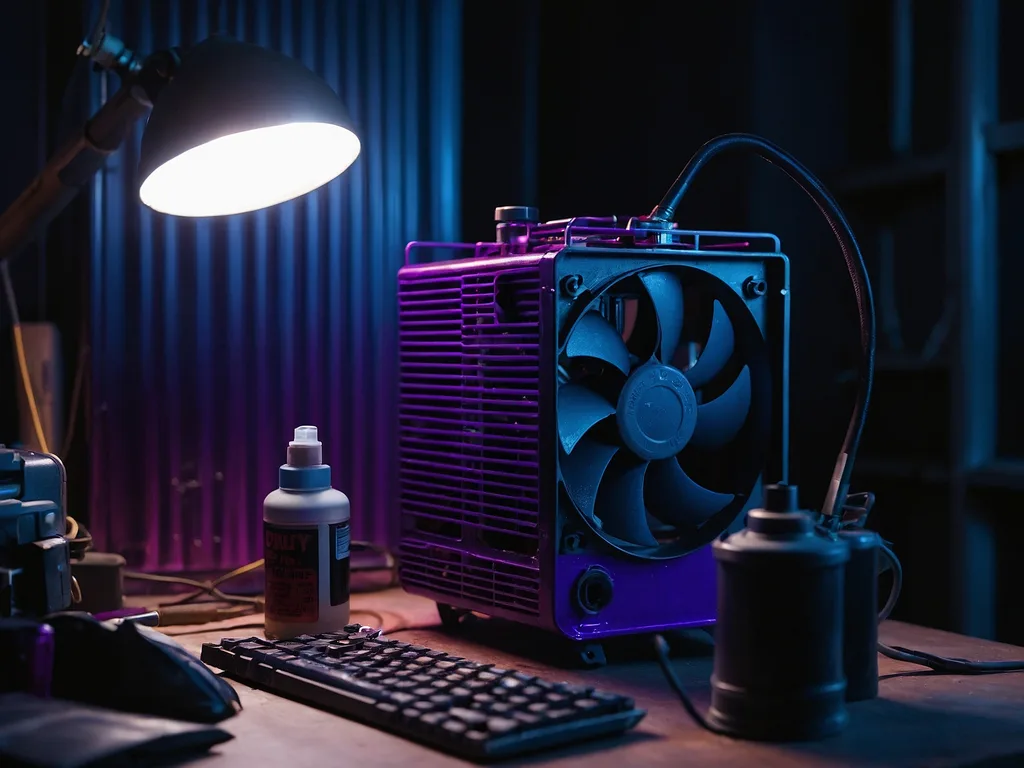 Proses membersihkan fan laptop dengan compressed air dan Phillips screwdriver