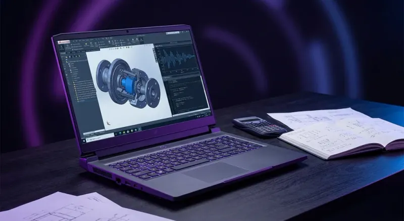 Laptop pelajar engineering dengan spesifikasi tinggi untuk CAD dan simulasi