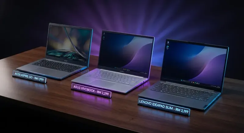 Koleksi laptop recommended 2026 murah terbaik Malaysia dengan spesifikasi tinggi