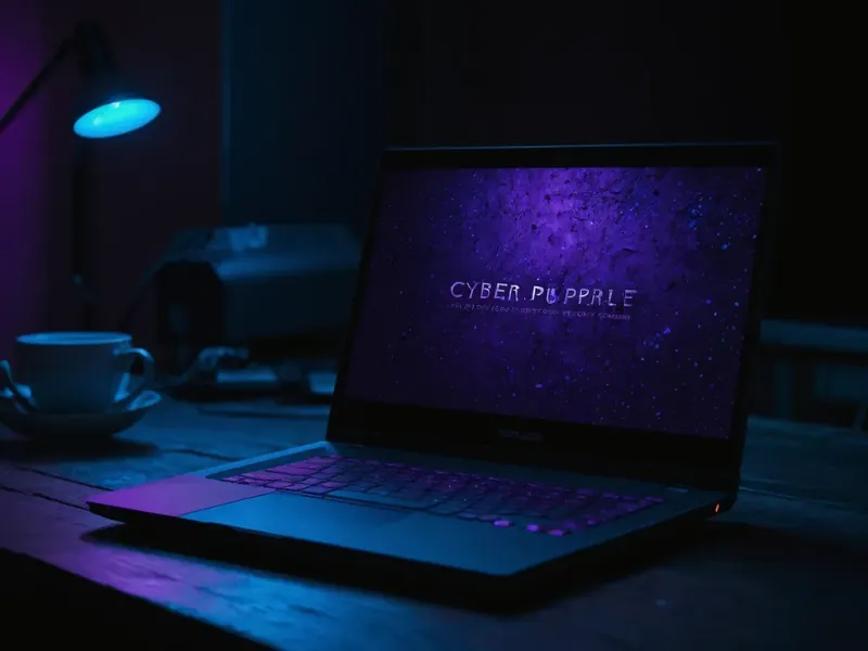 Laptop dalam keadaan gelap dengan butang power LED menyala lemah, ilustrasi laptop tak boleh hidup Malaysia 2026