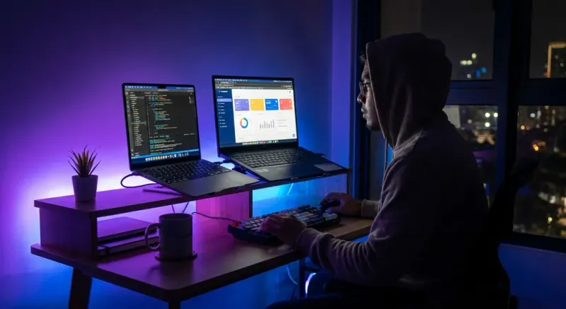 Laptop terbaik untuk web developer 2026 dengan keyboard mekanik dan layar 4K untuk coding profesional
