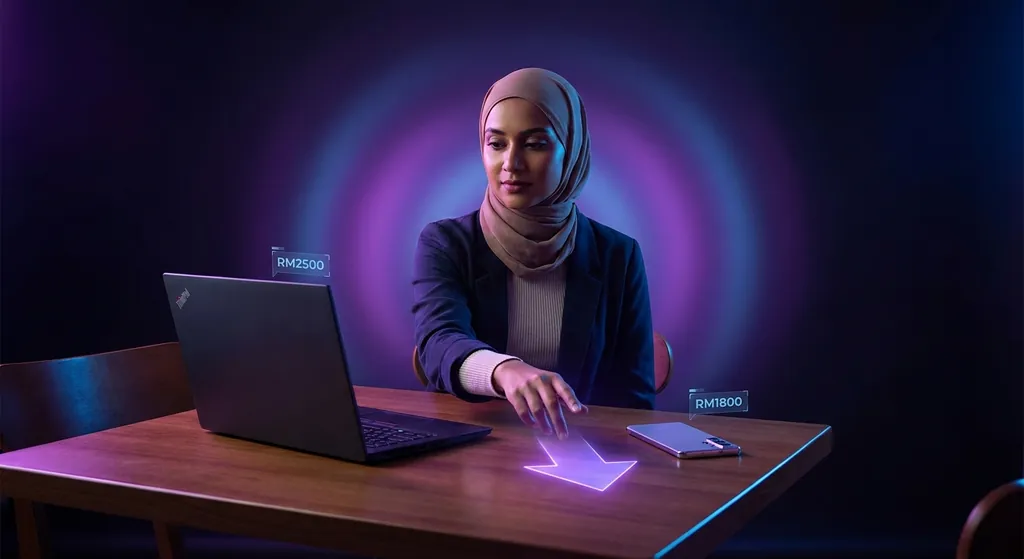Perbandingan laptop dan handphone untuk kerja dengan fokus produktiviti dan ergonomi