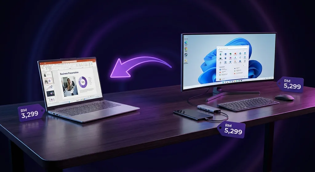 Perbandingan laptop dan Samsung DeX untuk produktiviti kerja dan pejabat