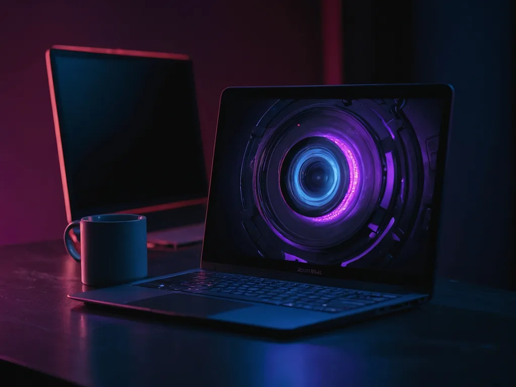 Laptop webcam tak function dengan Zoom black screen dan camera off icon pada skrin