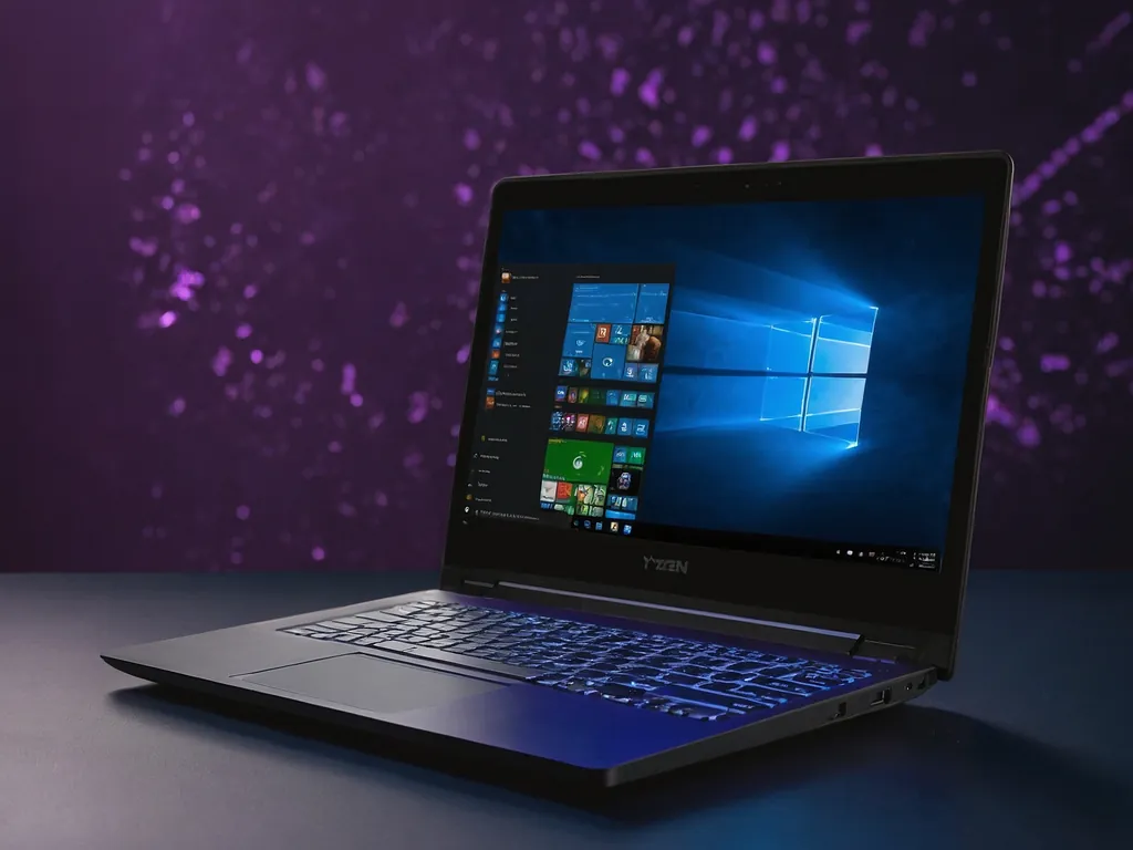 Lenovo Ideapad Slim 3 laptop terbuka menunjukkan keyboard dan trackpad dengan pencahayaan latar