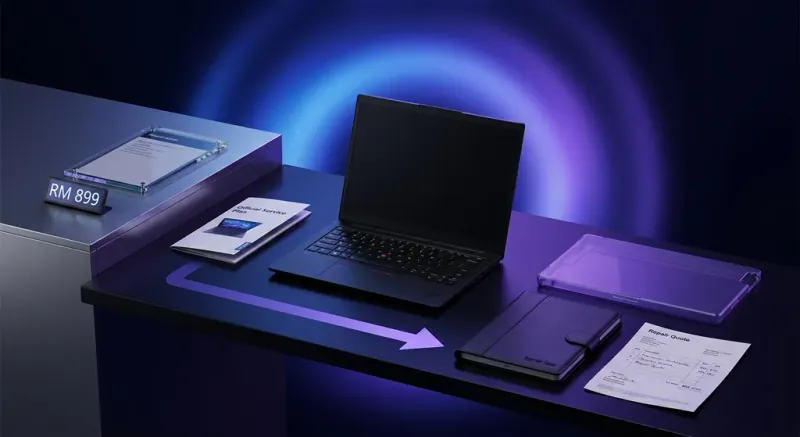 Lenovo laptop dengan jaminan waranti repair di Malaysia 2026